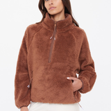 Harlow Fleece Pull Over - Walnut