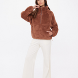 Harlow Fleece Pull Over - Walnut