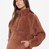 Harlow Fleece Pull Over - Walnut