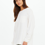Soho Cara Long Sleeve Top - Creme
