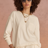 Soho Cara Long Sleeve Top - Creme
