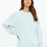 Stardust Embossed Saturn Crew - Mint