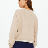 Xanthe Crew Neck Wool Sweater - Sand