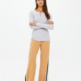 Ness Ribbed Long Sleeve Top - Grey Marle