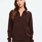 Coco Luna Cashmere Knit Top - Chocolate