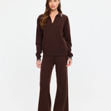 Coco Luna Cashmere Knit Top - Chocolate