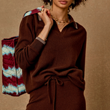 Coco Luna Cashmere Knit Top - Chocolate
