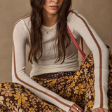 Merino Wool Long Sleeve Top - Cream