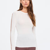 Merino Wool Long Sleeve Top - Cream