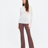 Merino Wool Long Sleeve Top - Cream