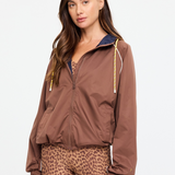 Lila Zip Through Jacket - Chocolate