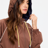 Lila Zip Through Jacket - Chocolate