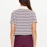 Sophie Cropped Polo Shirt - Stripe
