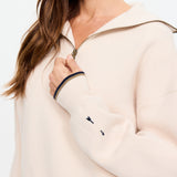Kairo Half Zip Knit - Cream