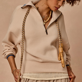 Kairo Half Zip Knit - Cream