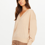 Bonita V Neck Knit - Sand