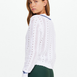 Citta Sonny V Neck Sweater - White