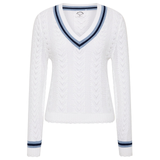 Citta Sonny V Neck Sweater - White