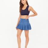 Lykke Jaida Pleated Skirt - Denim