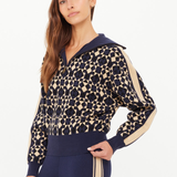 Cosmo Kairo Half Zip Knit - Geo