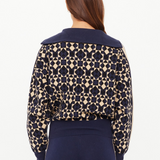 Cosmo Kairo Half Zip Knit - Geo
