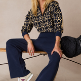 Cosmo Freya Knit Pant - Navy