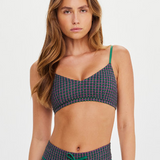 Aliki Ballet Bra - Green Gingham