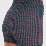Aliki 3in Spin Short - Green Gingham