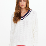 Espada Louie V Neck Sweater - Creme