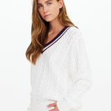 Espada Louie V Neck Sweater - Creme