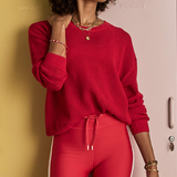 Fenway Sebastian Knit Crew - Cherry