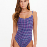 Aliki Flow Onepiece - Blue Gingham