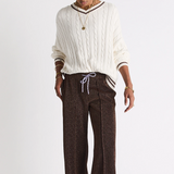 Millie V Neck Knit Sweater - Coconut