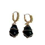 Tao Rainbow Beads Earrings Gold - Green