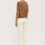 Vanya Cotton Cashmere Knit Tee - Bronze
