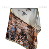 Cowboy Camp Large Silk Scarf