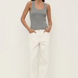 Womens Boyfriend Jean - Vintage White