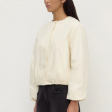 Zoie Padded Bomber Jacket - Antique White