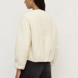 Zoie Padded Bomber Jacket - Antique White