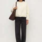 Zoie Padded Bomber Jacket - Antique White