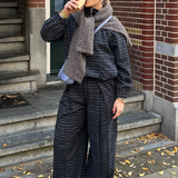 Mae Jacket - Dark Blue Check