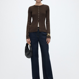 Uvis Cardigan - Seal Brown
