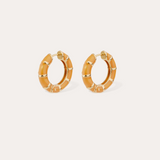 Bambou Enamel Hoop Earrings