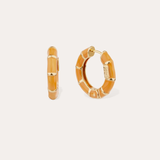 Bambou Enamel Hoop Earrings