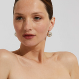 Comete Pm Earring - Silver/White