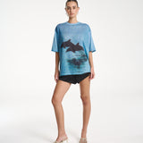 Double Dolphine Tee - Blue