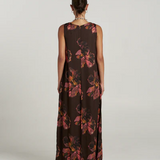 V Neck Maxi Dress - Chocolat Petals