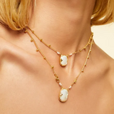 Ovo Scapulaire Mother of Pearl Necklace