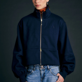 Runaway Zip Front Sweatshirt - Navy