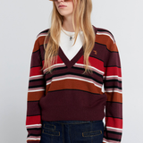 Colette Sweater - Poppy Stripe